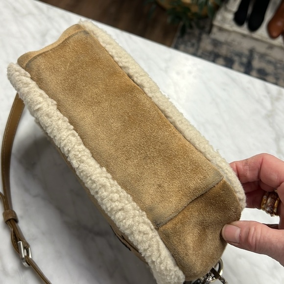 Golden Goose Star Suede and Sherling Crossbody Handbag - Picture 10 of 16